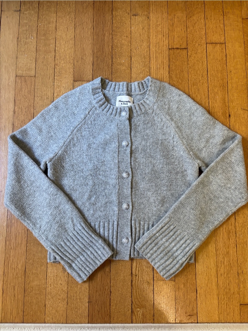 Abercrombie & Fitch Gray Button-Up Cardigan